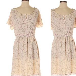 Floral silk casual dress